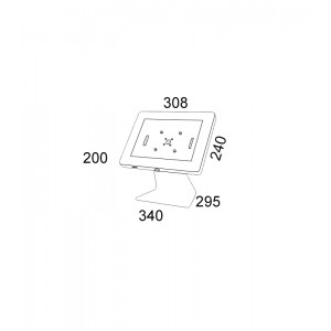 Support pour tablette avec cadre en métal