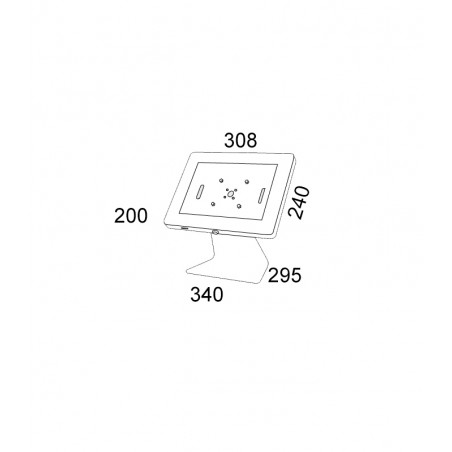 Suporte de Mesa para Tablet com Estrutura Metálica