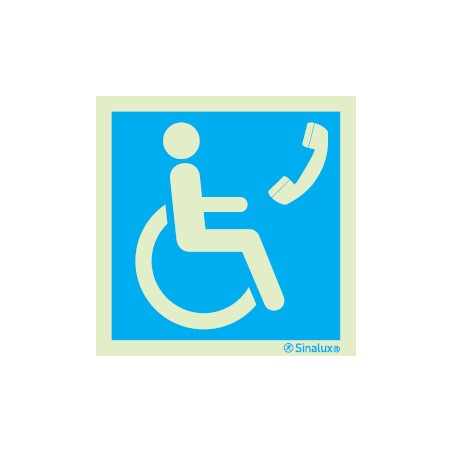 Sinal de Informação, telefone para utilizadores com mobilidade condicionada