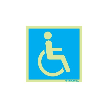 Sinal de grandes dimensões para solo, informação, utilizadores com mobilidade condicionada