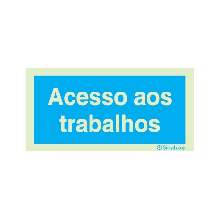 Sinal de informação, acesso aos trabalhos
