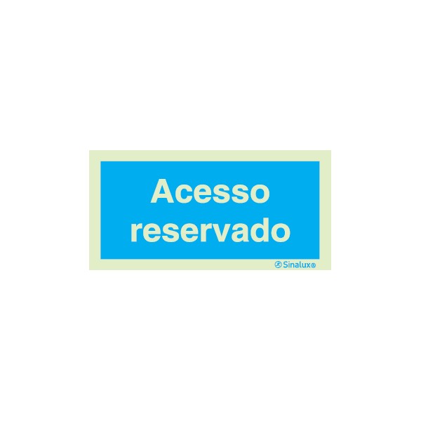 Sinal de informação, acesso reservado