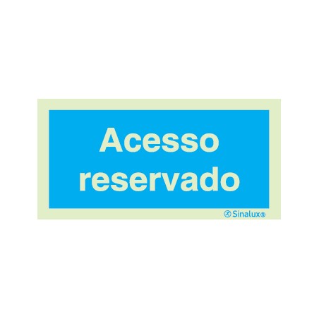 Sinal de informação, acesso reservado