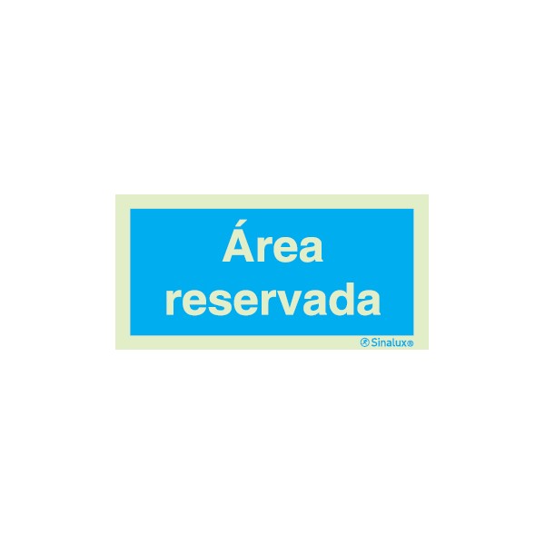 Sinal de informação, área reservada