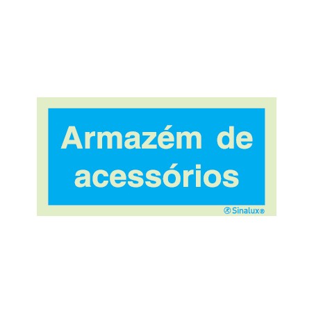 Sinal de informação, armazém de acessórios