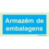 Sinal de informação, armazém de embalagens