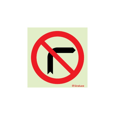 Sinal para parques de estacionamento, proibição, proibido virar à direita