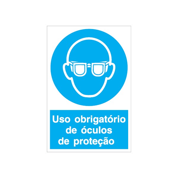 Uso obrigatório de óculos de proteção