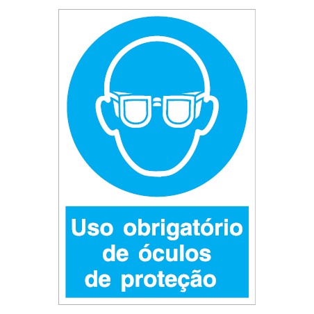 Uso obrigatório de óculos de proteção