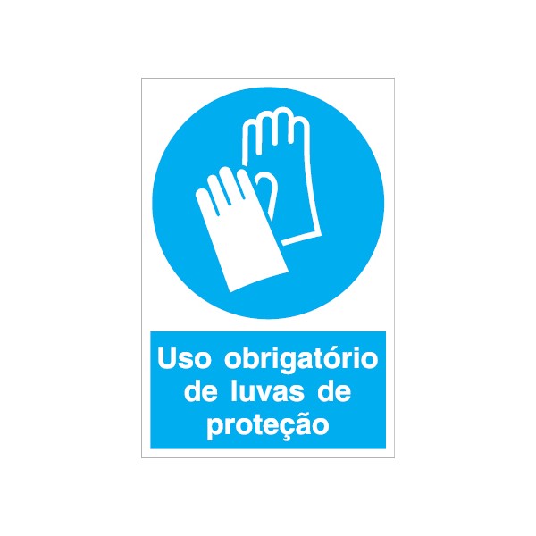 Uso obrigatório de luvas de proteção