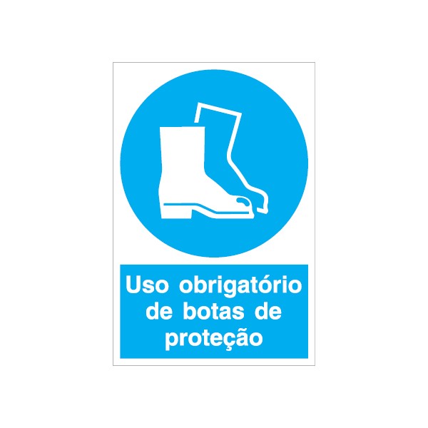 Uso obrigatório de botas de proteção