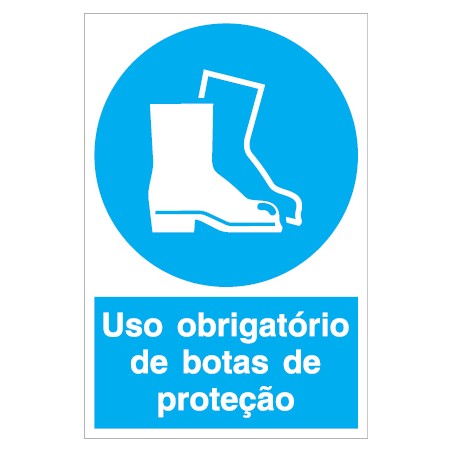 Uso obrigatório de botas de proteção