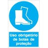 Uso obrigatório de botas de proteção