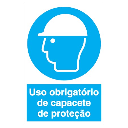 Uso obrigatório de capacete de proteção