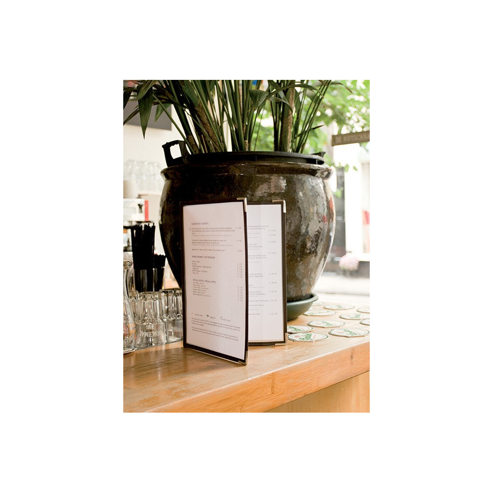 Porta Menus de Mesa 3 x A4 Crystal